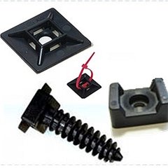 Adhesive saddle Wall plug for cable ties