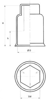 M36 / UNC1 3/8 x Hmax = 115mm