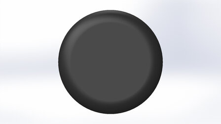 Step cap &Oslash;32 for oval hole 18x10mm - black