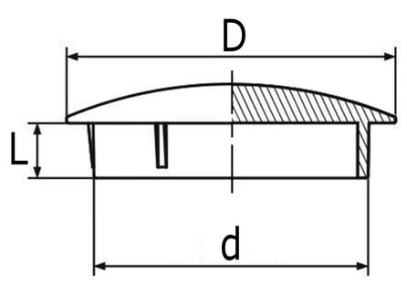 Sealing cap (drill) hole &Oslash;2.5mm | head &Oslash;10mm | price per 100 pcs.