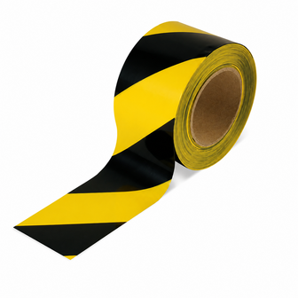 Marking tape yellow-black | roll 70mm x 500m