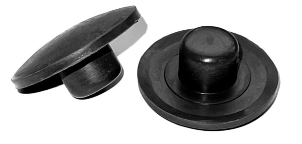 Step cap Ø38-39mm for in hole ø15-16mm - Black