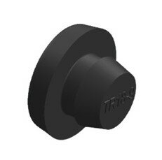 Step cap Ø18mm for in perfo hole ø9-10mm - black