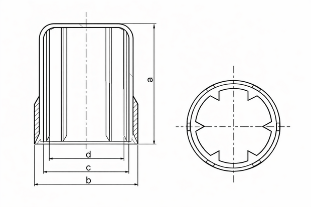Threaded end cap M42 x 79mm